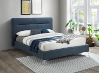Birlea Finn 4ft6 Double Steel Blue Fabric Bed Frame Thumbnail