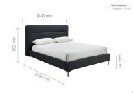 Birlea Finn 5ft Kingsize Charcoal Fabric Bed Frame Thumbnail