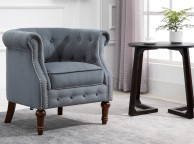 Birlea Freya Chair In Grey Fabric Thumbnail