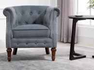 Birlea Freya Chair In Grey Fabric Thumbnail