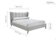 Birlea Harper 5ft Kingsize Dove Grey Fabric Bed Frame Thumbnail