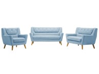Birlea Lambeth 2 Seater Sofa In Duck Egg Blue Fabric Thumbnail