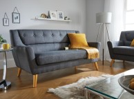 Birlea Lambeth 2 Seater Sofa In Grey Fabric Thumbnail