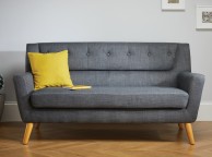 Birlea Lambeth 3 Seater Sofa In Grey Fabric Thumbnail