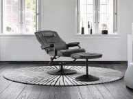 Birlea Memphis Black Faux Leather Swivel Chair And Stool Thumbnail