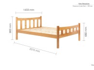 Birlea Miami 4ft6 Double Pine Wooden Bed Frame Thumbnail