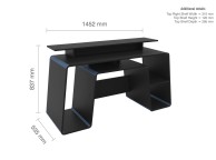 Birlea Onyx Black And Blue Gaming Desk Thumbnail