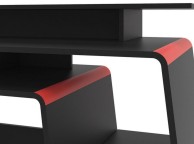 Birlea Onyx Black And Red Gaming Desk Thumbnail