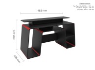 Birlea Onyx Black And Red Gaming Desk Thumbnail