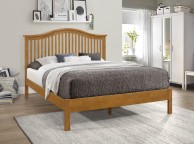 Time Living Chester 4ft6 Double Oak Finish Wooden Bed Frame Thumbnail
