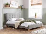 Birlea Stockholm 4ft6 Double Grey Fabric Bed Frame Thumbnail