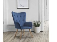 Birlea Willow Armchair In Midnight Blue Fabric Thumbnail