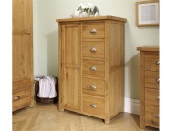 Birlea Woburn Oak 1 Door 5 Drawer Wardrobe Thumbnail