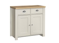 Birlea Highgate Cream And Oak Finish 2 Drawer 2 Door Sideboard Thumbnail