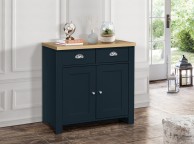 Birlea Highgate Navy Blue And Oak Finish 2 Drawer 2 Door Sideboard Thumbnail