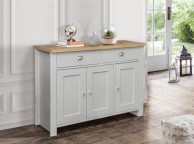 Birlea Highgate Grey And Oak Finish 2 Drawer 3 Door Sideboard Thumbnail