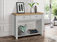 Birlea Highgate Grey And Oak Finish 2 Drawer Console Table Thumbnail