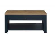 Birlea Highgate Navy Blue And Oak Finish 2 Drawer Coffee Table Thumbnail