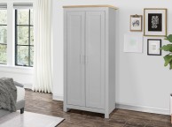 Birlea Highgate Grey And Oak Finish 2 Door Wardrobe Thumbnail