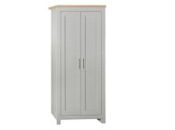 Birlea Highgate Grey And Oak Finish 2 Door Wardrobe Thumbnail