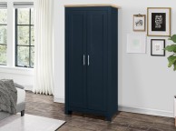 Birlea Highgate Navy Blue And Oak Finish 2 Door Wardrobe Thumbnail