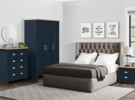 Birlea Highgate Navy Blue And Oak Finish 3 Door Wardrobe Thumbnail