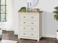 Birlea Highgate Cream And Oak Finish 4 Drawer Chest Thumbnail