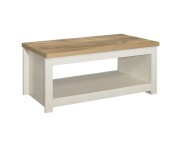 Birlea Highgate Cream And Oak Finish Coffee Table Thumbnail