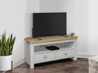 Birlea Highgate Grey And Oak Finish Corner TV Unit Thumbnail