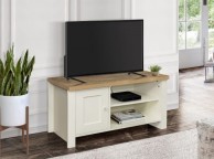 Birlea Highgate Cream And Oak Finish Small TV Unit Thumbnail