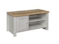 Birlea Highgate Grey And Oak Finish Small TV Unit Thumbnail