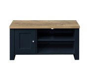 Birlea Highgate Navy Blue And Oak Finish Small TV Unit Thumbnail