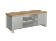 Birlea Highgate Grey And Oak Finish Large TV Unit Thumbnail