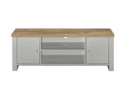 Birlea Highgate Grey And Oak Finish Large TV Unit Thumbnail