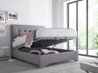 Kaydian Langley 5ft Kingsize Light Grey Fabric Ottoman Storage Bed Thumbnail