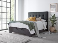 Kaydian Langley 4ft6 Double Dark Grey Fabric Ottoman Storage Bed Thumbnail