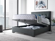 Kaydian Langley 5ft Kingsize Dark Grey Fabric Ottoman Storage Bed Thumbnail