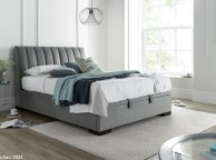 Kaydian Lanchester 4ft6 Double Velvet Grey Fabric Ottoman Storage Bed Thumbnail