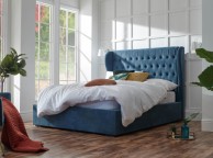 GFW Dakota 4ft6 Double Teal Upholstered Fabric Ottoman Bed Frame Thumbnail