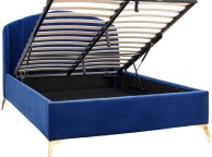 GFW Pettine 4ft6 Double Royal Blue Fabric Ottoman Bed Frame Thumbnail