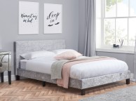 Birlea Berlin 4ft Small Double Steel Crushed Velvet Fabric Bed Frame Thumbnail