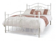 Serene Nice 5ft Kingsize White Metal Bed Frame Thumbnail