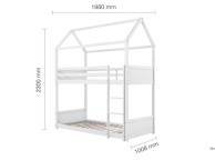 Birlea Home 3ft Single White Wooden Bunk Bed Thumbnail