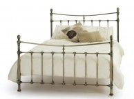 Serene Olivia 4ft6 Double Antique Brass Metal Bed Frame Thumbnail