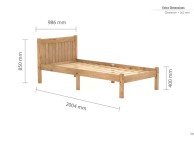 Birlea Rio 3ft Single Pine Wooden Bed Frame Thumbnail