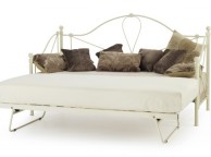 Serene Lyon 3ft Single Ivory Metal Day Bed With Under Bed Thumbnail