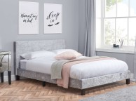 Birlea Berlin 4ft6 Double Steel Crushed Velvet Fabric Bed Frame Thumbnail