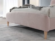 Birlea Otley 4ft6 Double Blush Pink Teddy Fabric Bed Frame Thumbnail