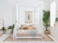 Birlea Darwin 5ft Kingsize White Wooden 4 Poster Bed Frame Thumbnail