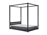 Birlea Darwin 4ft6 Double Black Wooden 4 Poster Bed Frame Thumbnail